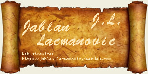 Jablan Lacmanović vizit kartica